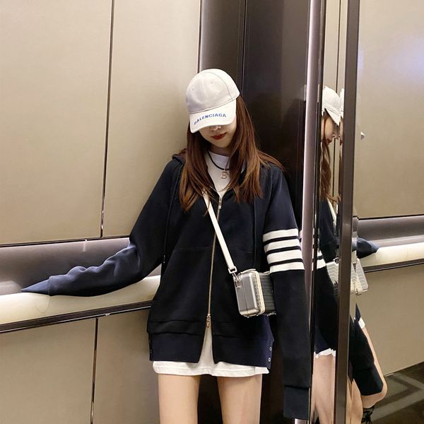 hoodies tb waffle zipper hoodie women's net red hoodie coat spring and autumn couple's cardigan fashion, Black
hoodies tb waffle zipper hoodie women's net red hoodie coat spring and autumn couple's cardigan fashion, Black