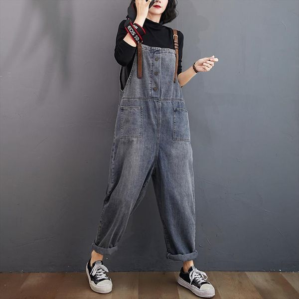 spring vintage denim korean womens romper style loose straight leg overalls casual female suspenders jumpsuit, Black;white
spring vintage denim korean womens romper style loose straight leg overalls casual female suspenders jumpsuit, Black;white