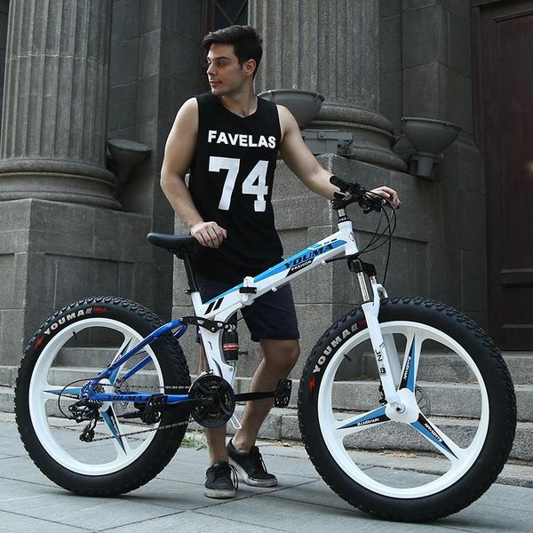 26inch mountain bicycle fat tires 4.0 snow fold frame off-road bike front rear double 21/27speed beach 3 spoke wheels bikes
26inch mountain bicycle fat tires 4.0 snow fold frame off-road bike front rear double 21/27speed beach 3 spoke wheels bikes