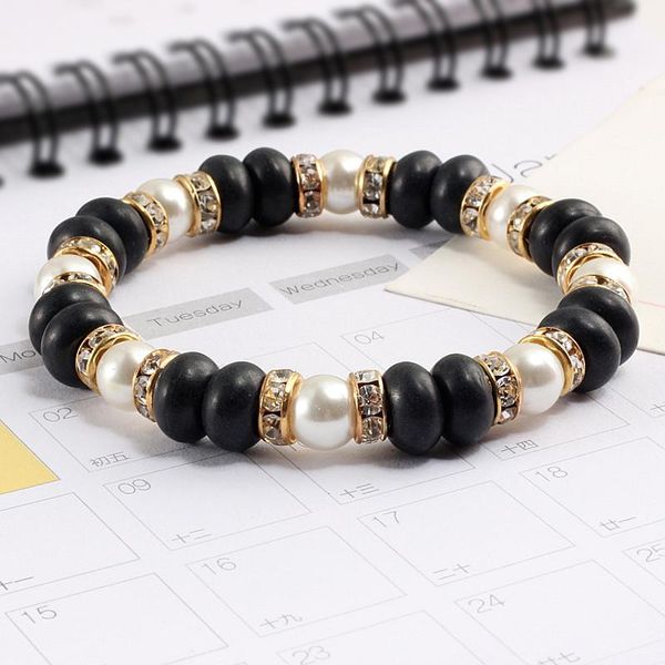 beaded, strands charm women beads bracelets white crystal turquoises natural stone stretch bracelet pearl yoga jewelry friendship gift pulse, Black
beaded, strands charm women beads bracelets white crystal turquoises natural stone stretch bracelet pearl yoga jewelry friendship gift pulse, Black