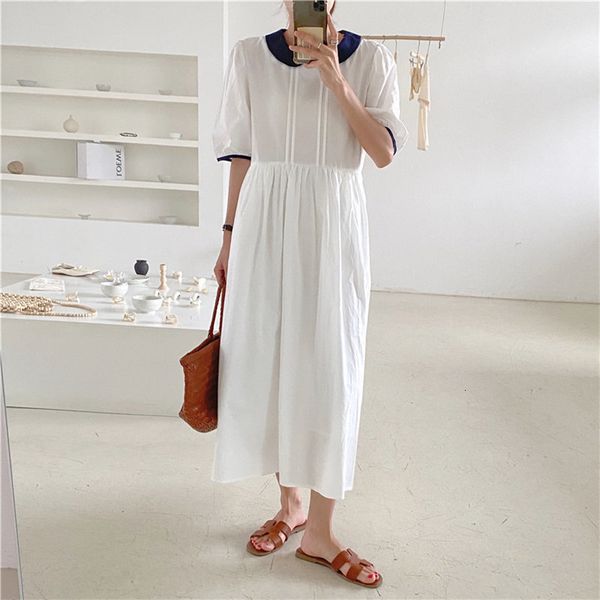 dresses girls korean peter pan collar retro color-hit vintage loose short sleeves casual oversize long es, Black;gray
dresses girls korean peter pan collar retro color-hit vintage loose short sleeves casual oversize long es, Black;gray