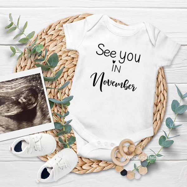 rompers baby pregnancy announcement see you in november born bodysuits summer cotton short sleeve boys girls, Blue
rompers baby pregnancy announcement see you in november born bodysuits summer cotton short sleeve boys girls, Blue