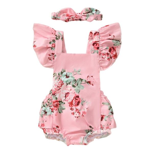 2pc born flower print summer outfit baby girl tie-up ruffled sleeve square collar bowknot bodysuit bow headband clothing sets, White
2pc born flower print summer outfit baby girl tie-up ruffled sleeve square collar bowknot bodysuit bow headband clothing sets, White