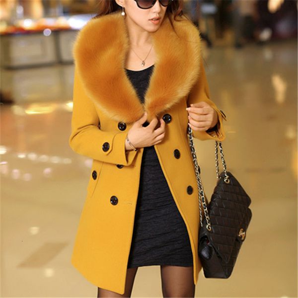 women's jackets plus size winter wool coat womens double breasted big fur collar long woolen jacket female oute 3ijj, Black;brown
women's jackets plus size winter wool coat womens double breasted big fur collar long woolen jacket female oute 3ijj, Black;brown