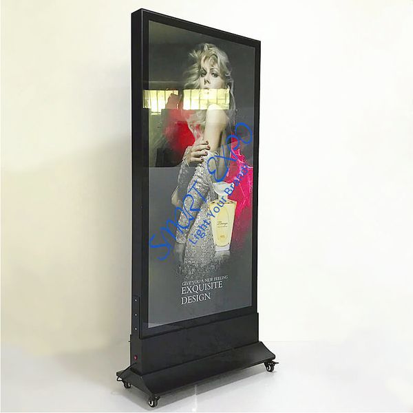 60*180cm merchandising picture frame led advertising display floor stand light box for outdoor use with base wheels wooden case packing
60*180cm merchandising picture frame led advertising display floor stand light box for outdoor use with base wheels wooden case packing