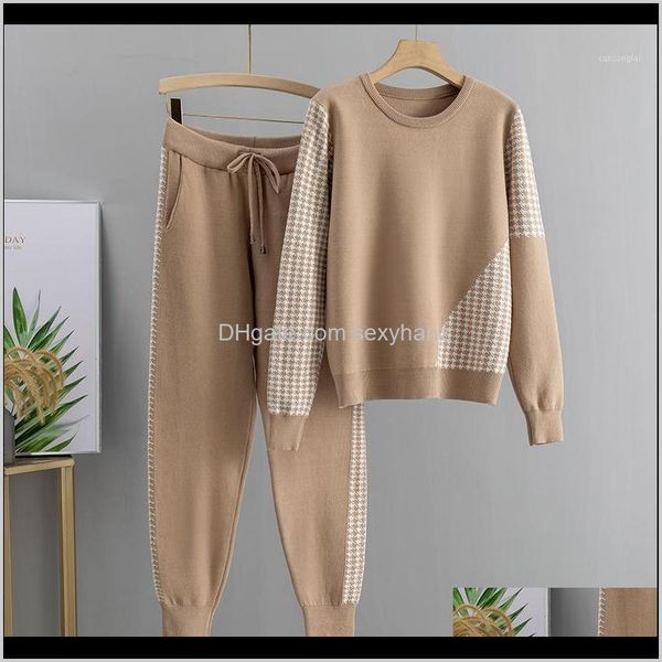 womens clothing apparel drop delivery 2021 gigogou jacquard knit 2 piece set tracksuits fall winter basic women pullover sweater + carrot ha, Gray
womens clothing apparel drop delivery 2021 gigogou jacquard knit 2 piece set tracksuits fall winter basic women pullover sweater + carrot ha, Gray