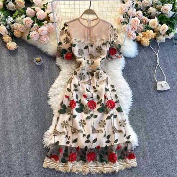 women fashion retro round-neck short-sleeve thin embroidered flower a-line dress elegant vintage vestidos de mujer r198 210527, Black;gray
women fashion retro round-neck short-sleeve thin embroidered flower a-line dress elegant vintage vestidos de mujer r198 210527, Black;gray