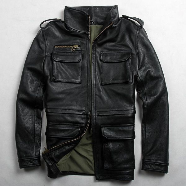 men's leather & faux arrivals m65 cow military uniform style black genuine jacket men spring coat male
men's leather & faux arrivals m65 cow military uniform style black genuine jacket men spring coat male
