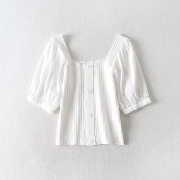 t shirt bubble sleeve halter korean women's wild square collar t-shirt sweet chic single-breasted slim slimming clavicle female top, White
t shirt bubble sleeve halter korean women's wild square collar t-shirt sweet chic single-breasted slim slimming clavicle female top, White