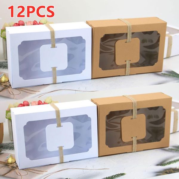 12pcs kraft paper candy box favor gift pvc clear window cookies treats boxes wedding party christmas year decoration wrap
12pcs kraft paper candy box favor gift pvc clear window cookies treats boxes wedding party christmas year decoration wrap