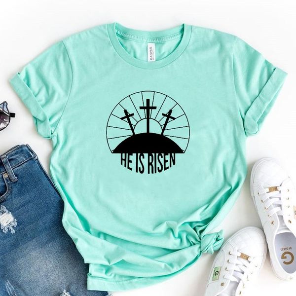 women's t-shirt he is risen cross christian jesus women t shirt cotton fashion religious aesthetic tumblr faith graphic vintage drop, White
women's t-shirt he is risen cross christian jesus women t shirt cotton fashion religious aesthetic tumblr faith graphic vintage drop, White