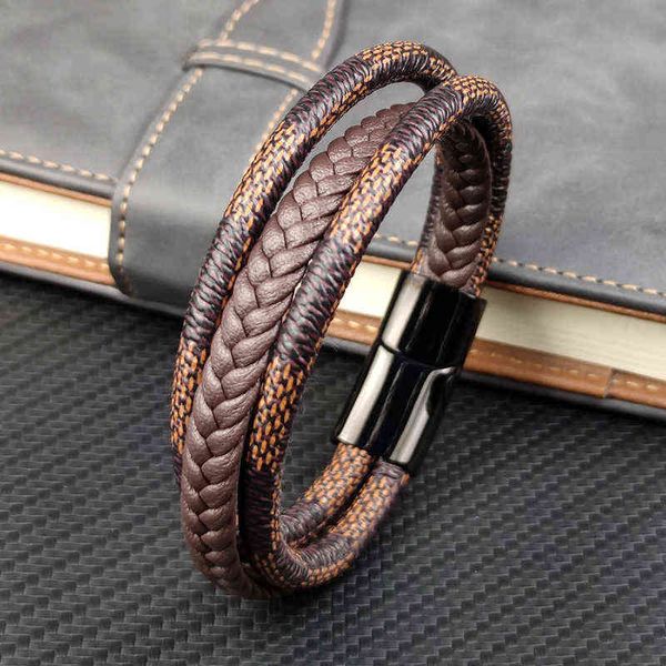 2021 black multilayer leather bracelet for men wedding jewelry bracelets new trendy hiphop stainless steel magnetic clasp bangle, Golden;silver 
2021 black multilayer leather bracelet for men wedding jewelry bracelets new trendy hiphop stainless steel magnetic clasp bangle, Golden;silver