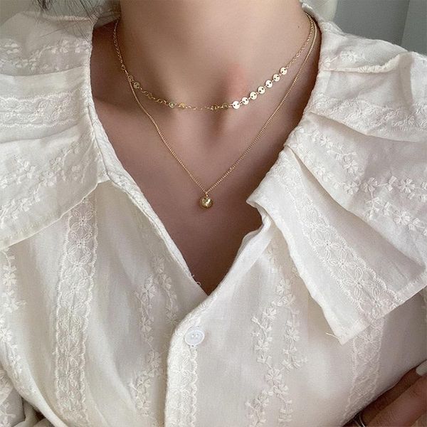 chains minar minimalist shiny round sequins chokers necklaces for women double layered o-chain gold ball pendant necklace jewellery, Silver
chains minar minimalist shiny round sequins chokers necklaces for women double layered o-chain gold ball pendant necklace jewellery, Silver