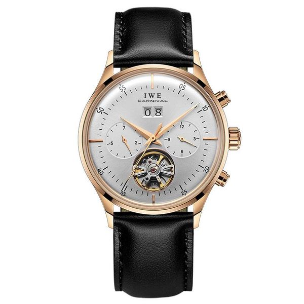 wristwatches tourbillon design automatic watch men carnival fashion leather strap mens mechanical calendar waterproof wristwatch week displa, Slivery;brown
wristwatches tourbillon design automatic watch men carnival fashion leather strap mens mechanical calendar waterproof wristwatch week displa, Slivery;brown