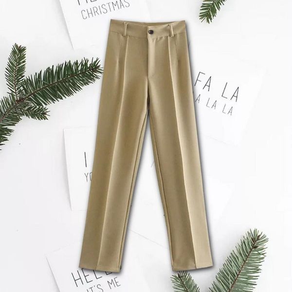 women's pants & capris women elegant straight office wear vintage high waist zipper ladies 2021, Black;white
women's pants & capris women elegant straight office wear vintage high waist zipper ladies 2021, Black;white
