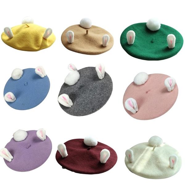 berets lovely woolen beret ears painter hat all-match solid color octagonal for halloween christmas year, Blue;gray
berets lovely woolen beret ears painter hat all-match solid color octagonal for halloween christmas year, Blue;gray