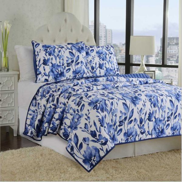 bedding sets explosive style three-piece american pure cotton blue and white porcelain bed cover bedclothes home textile
bedding sets explosive style three-piece american pure cotton blue and white porcelain bed cover bedclothes home textile