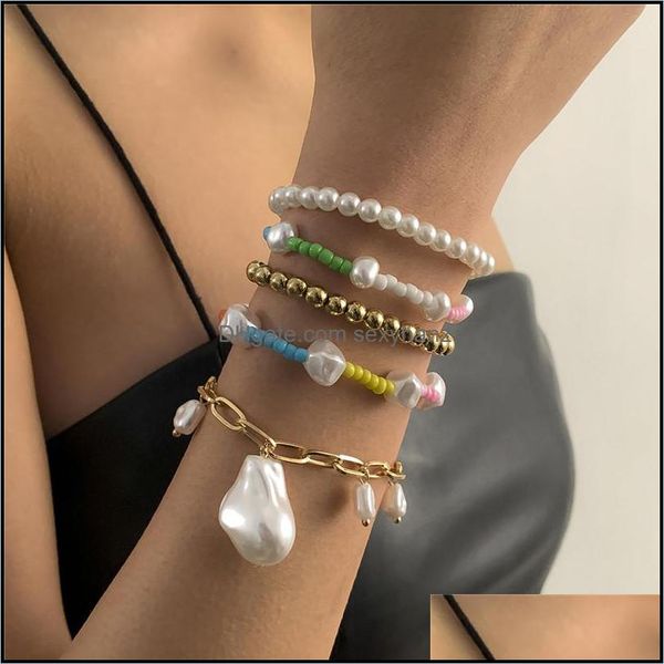 charm bracelets jewelry contrast color imitation pearl ethnic style colorf rice beaded hand chain women punk party business bracelet sets dr, Golden;silver
charm bracelets jewelry contrast color imitation pearl ethnic style colorf rice beaded hand chain women punk party business bracelet sets dr, Golden;silver
