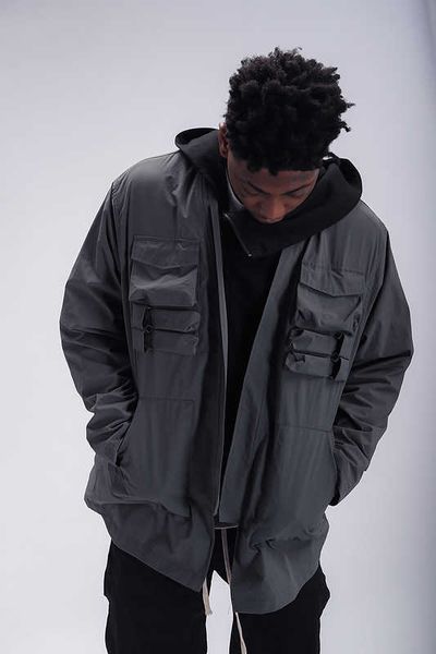 men's jackets high street robe cardigan tactical pocket hip hop functional style jacket, Black;brown
men's jackets high street robe cardigan tactical pocket hip hop functional style jacket, Black;brown