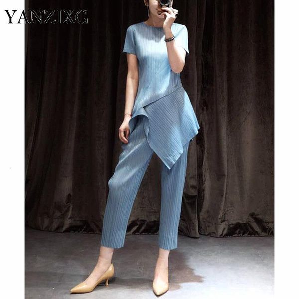 two piece dress 2021 spring summer pleated suit fashion vent pants + short sleeve round neck irregular t shirt pieces set y791, White
two piece dress 2021 spring summer pleated suit fashion vent pants + short sleeve round neck irregular t shirt pieces set y791, White
