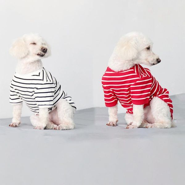 dog clothes cotton striped casual t-shirt spring autumn soft breathable pet 2 colors and 6 sizes apparel
dog clothes cotton striped casual t-shirt spring autumn soft breathable pet 2 colors and 6 sizes apparel