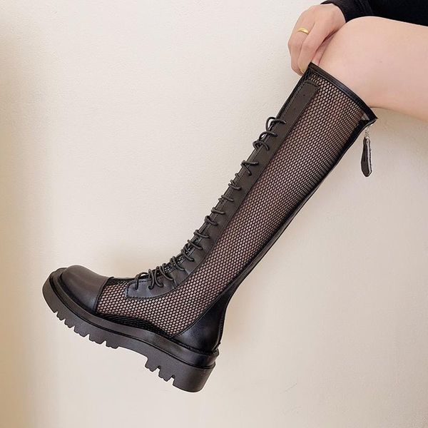 boots mesh hollow 2021 summer thin style knight long tube knee-length breathable thick flat, Black
boots mesh hollow 2021 summer thin style knight long tube knee-length breathable thick flat, Black