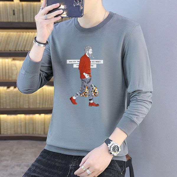 mens sweater spring and autumn new men's round neck pullover sweater trend fashion printing versatile young men, Black
mens sweater spring and autumn new men's round neck pullover sweater trend fashion printing versatile young men, Black