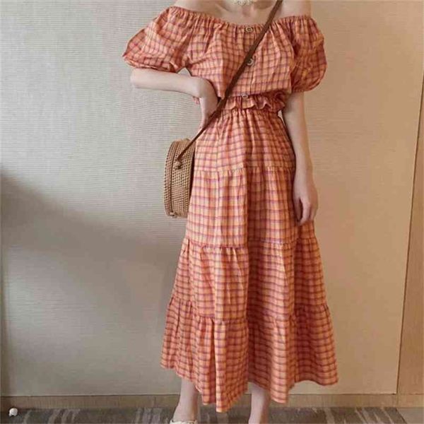 summer elegant ladies two-piece set korean plaid sweet slash neck short sleeve + high waist long skirt suit 210519, White
summer elegant ladies two-piece set korean plaid sweet slash neck short sleeve + high waist long skirt suit 210519, White