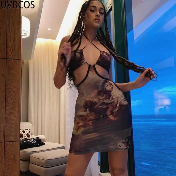 casual dresses uvrcos women summer 2021 arrival strapless halter hollow out backless fashion nightclub party print mini dress, Black;gray
casual dresses uvrcos women summer 2021 arrival strapless halter hollow out backless fashion nightclub party print mini dress, Black;gray