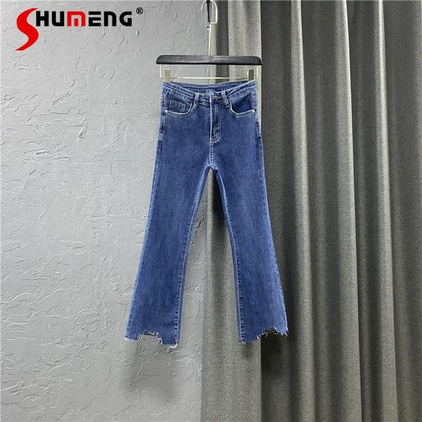 women's jeans 2021 autumn fashion dark blue flared ladies elastic slimming cropped denim pants korean style trousers
women's jeans 2021 autumn fashion dark blue flared ladies elastic slimming cropped denim pants korean style trousers