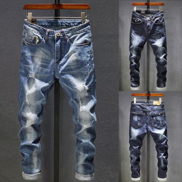 ripped men slim fit light blue stretch fashion streetwear frayed hip hop distressed casual denim jeans pants male trousers
ripped men slim fit light blue stretch fashion streetwear frayed hip hop distressed casual denim jeans pants male trousers