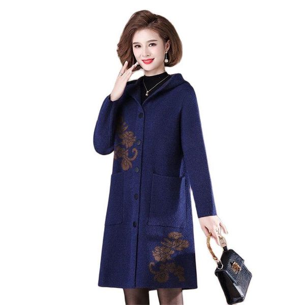 women's wool & blends cashmere sweater coat 2021 autumn long hooded woolen middle aged female double sided jacket plus size 5xl w2368, Black
women's wool & blends cashmere sweater coat 2021 autumn long hooded woolen middle aged female double sided jacket plus size 5xl w2368, Black
