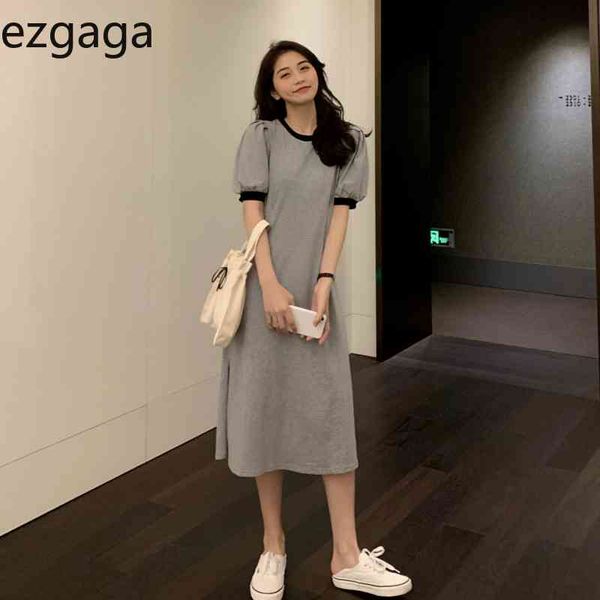 ezgaga summer new elegant dress women o-neck short sleeve vintage french style solid a-line high waist chic vestidos feminino 210430, Black;gray
ezgaga summer new elegant dress women o-neck short sleeve vintage french style solid a-line high waist chic vestidos feminino 210430, Black;gray