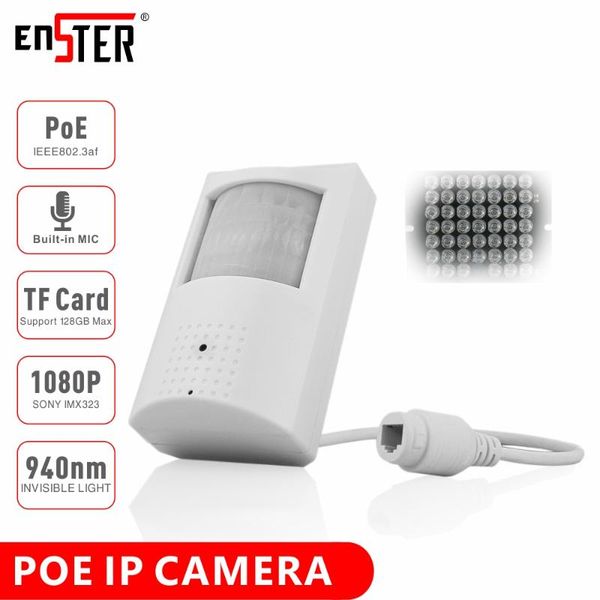 cameras enster sony imx323 2mp pir poe ip camera covert tf card video audio recording 940nm invisible night vision led motion detection
cameras enster sony imx323 2mp pir poe ip camera covert tf card video audio recording 940nm invisible night vision led motion detection