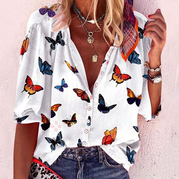 vintage bohemia butterfly printed shirt women summer loose button long sleeve blouse ladies casual trendy jy4 women's blouses & shirts, White
vintage bohemia butterfly printed shirt women summer loose button long sleeve blouse ladies casual trendy jy4 women's blouses & shirts, White