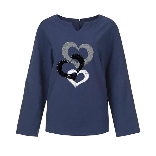 women's t-shirt heart print v neck t-shirts loose tees slim fit autumn spring casual plus size women clothing navy blue basic, White
women's t-shirt heart print v neck t-shirts loose tees slim fit autumn spring casual plus size women clothing navy blue basic, White