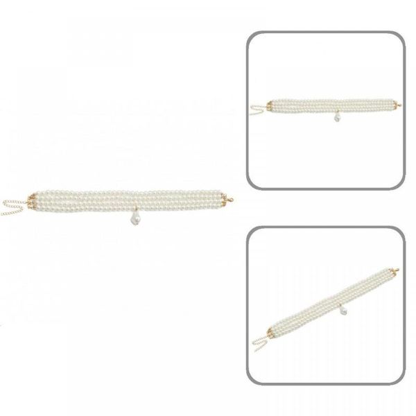 chokers elegant women multi-layer faux pearl beaded choker necklace party jewelry gift, Golden;silver
chokers elegant women multi-layer faux pearl beaded choker necklace party jewelry gift, Golden;silver