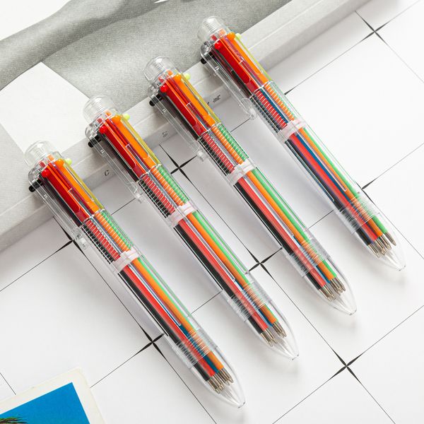 painting pens students use multi-color prs type, 6-color in one color multi-function ball point pen, creative stationery hand account, Black;red
painting pens students use multi-color prs type, 6-color in one color multi-function ball point pen, creative stationery hand account, Black;red