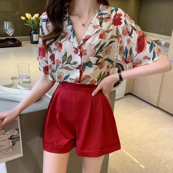 women's blouses & shirts real po of 2021 summer temperament chiffon shirt fashion base short sleeve floral, White
women's blouses & shirts real po of 2021 summer temperament chiffon shirt fashion base short sleeve floral, White