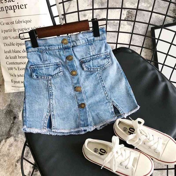 2021 summer baby girl skirt fashion children denim solid color button jeans shorts culottes girls clothing for 3-7t kids 210331, Blue
2021 summer baby girl skirt fashion children denim solid color button jeans shorts culottes girls clothing for 3-7t kids 210331, Blue
