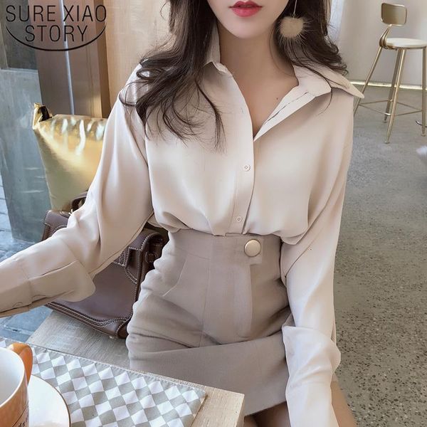 women's blouses & shirts korean clothing women's and blouses style loose blouse women shirts collar 2021 long sleeve casual, White
women's blouses & shirts korean clothing women's and blouses style loose blouse women shirts collar 2021 long sleeve casual, White