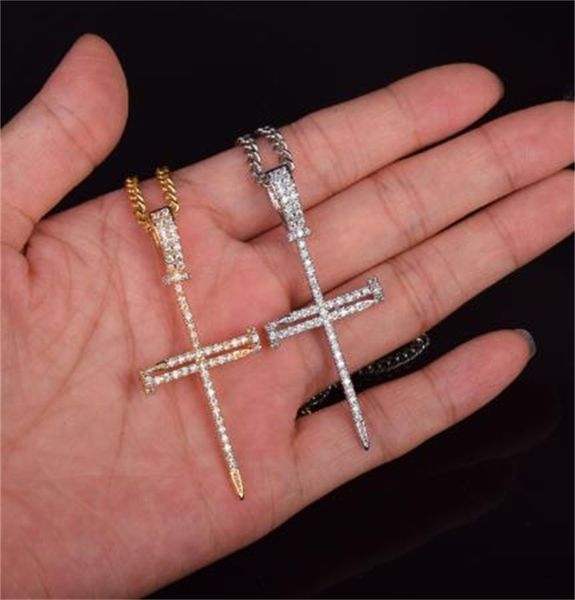 man/women nail cross necklace pendant hip hop jewelry bling ice out cubic zircon cuban/rope chain for gift 95 l2, Silver
man/women nail cross necklace pendant hip hop jewelry bling ice out cubic zircon cuban/rope chain for gift 95 l2, Silver