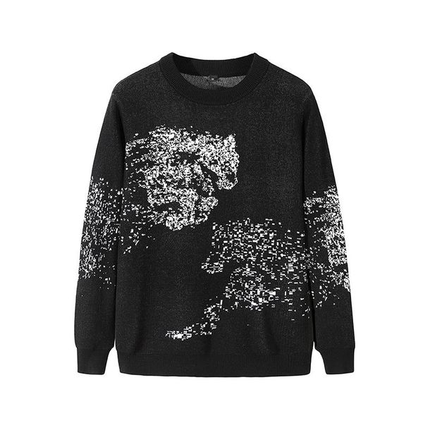 men's sweaters black man sweater fahsion pullover cotton men 3d pattern horse korean clothes for pull homme long sleeve coats 2021, White;black
men's sweaters black man sweater fahsion pullover cotton men 3d pattern horse korean clothes for pull homme long sleeve coats 2021, White;black