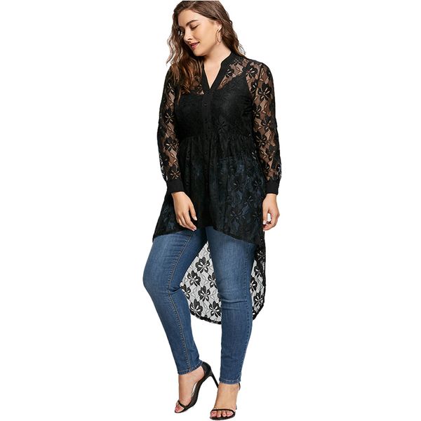 Women's Blouses & Shirts style Women Plus Size Blouse Autumn Peplum Long Sleeve High Low Lace Tunic Through Button Up Tops And 5XL 3R4Q, White
Women's Blouses & Shirts style Women Plus Size Blouse Autumn Peplum Long Sleeve High Low Lace Tunic Through Button Up Tops And 5XL 3R4Q, White