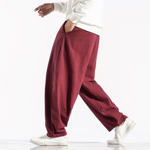 men's pants japanese style loose wide leg pant men original clothing vintage baggy lantern retro full length trousers joggers, Black
men's pants japanese style loose wide leg pant men original clothing vintage baggy lantern retro full length trousers joggers, Black