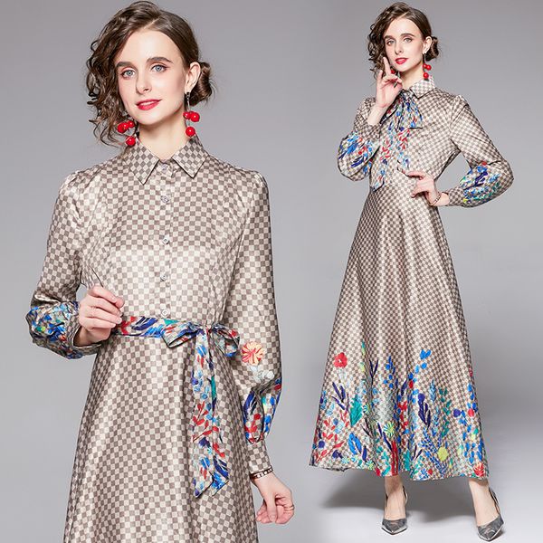 retro floral button shirt dress women designer long sleeve runway elegant slim a-line bohemian maxi dresses holiday party office spring autu, Black;gray
retro floral button shirt dress women designer long sleeve runway elegant slim a-line bohemian maxi dresses holiday party office spring autu, Black;gray