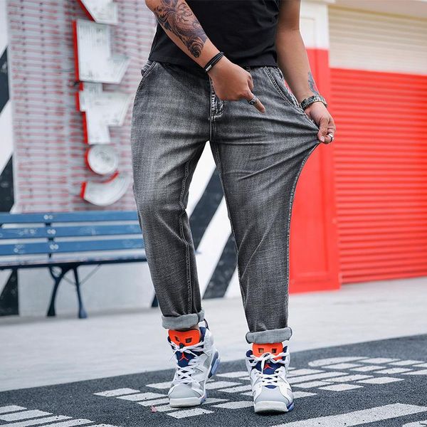 men's jeans stretch anti-theft zipper grey denim pants male brand trousers black blue big size 44 4648
men's jeans stretch anti-theft zipper grey denim pants male brand trousers black blue big size 44 4648