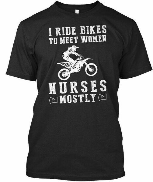 the fashion i ride bikes to meet women nurses mostly premium men's summer short t-shirt t-shirts, White;black
the fashion i ride bikes to meet women nurses mostly premium men's summer short t-shirt t-shirts, White;black