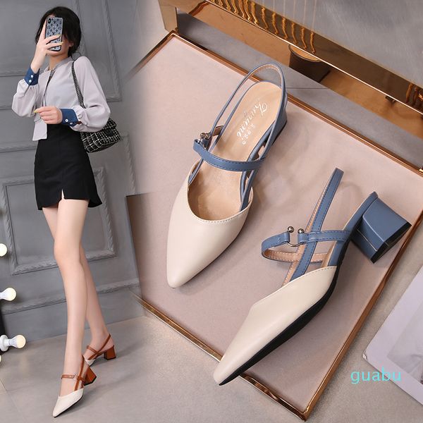 toe cap sandals womens summer mid chunky heel hollowed pointed high heels one piece, Black
toe cap sandals womens summer mid chunky heel hollowed pointed high heels one piece, Black
