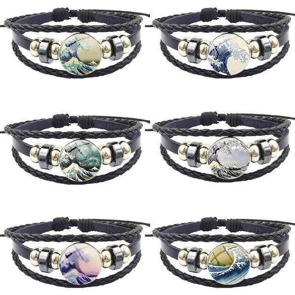 charm bracelets fashion jewelry steampunk women gift black leather bracelet bangle for girls statement maxi great wave off kanagawa, Golden;silver
charm bracelets fashion jewelry steampunk women gift black leather bracelet bangle for girls statement maxi great wave off kanagawa, Golden;silver